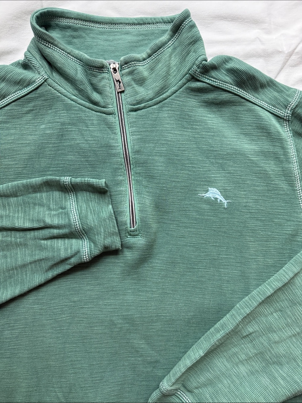 Tommy Bahama Light Green Half-Zip Pullover